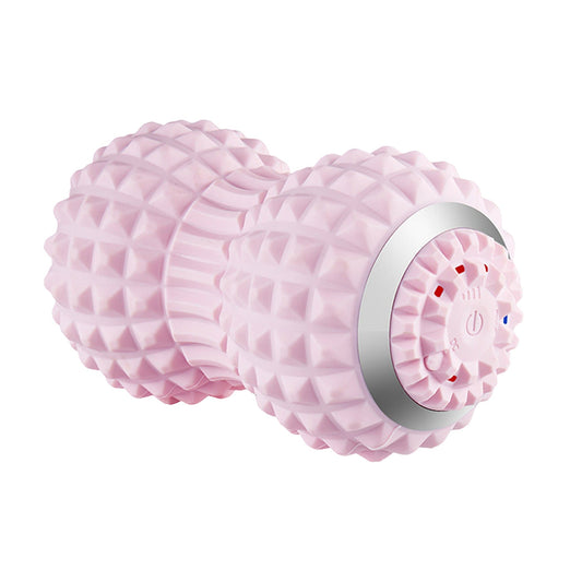 Vibrating Massage Roller Gym Spine Back Muscle Relaxation - Pink