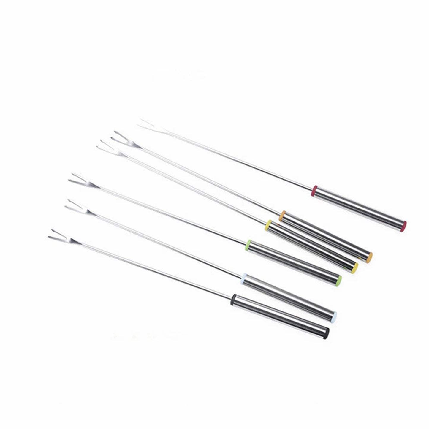 Stainless Steel Dessert Forks 6pcs for Fondue Chocolate and Cheese