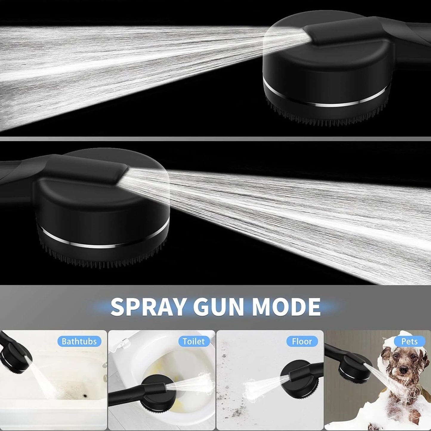 High Pressure Shower Head with Massage Function and Water Filter