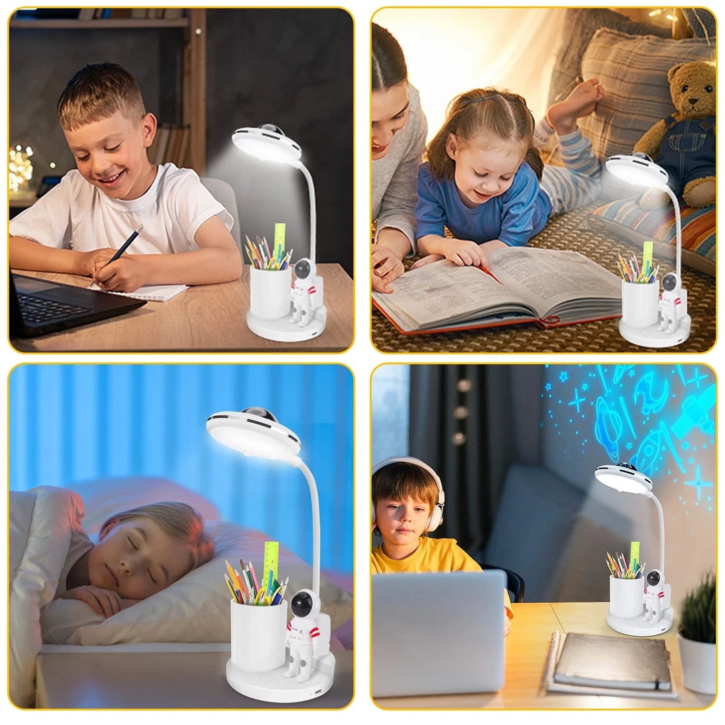 LED Desk Lamp with Touch Sensor and USB Rechargeable Battery
