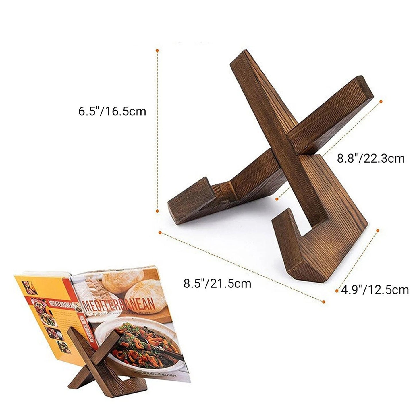 Solid Wood Reading Stand Home Decor Organizer