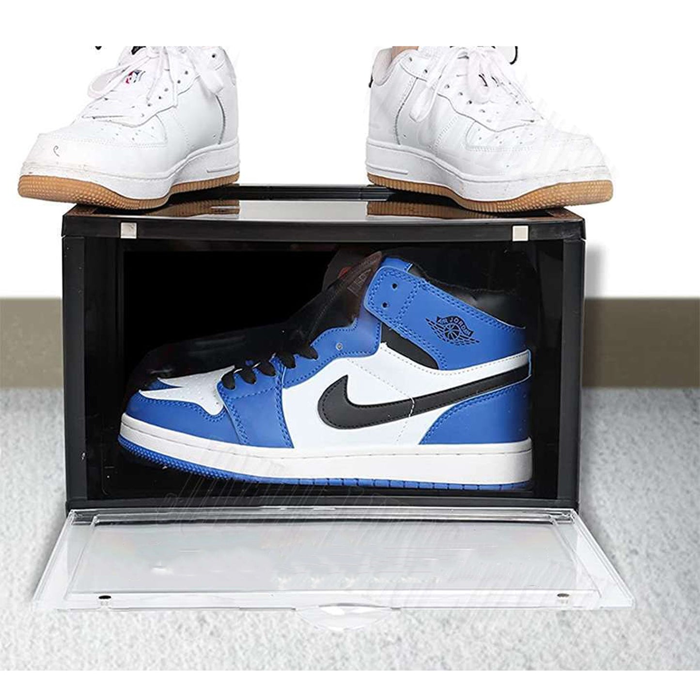 Sneaker Display Cases Shoe Box Black Plastic Boxes