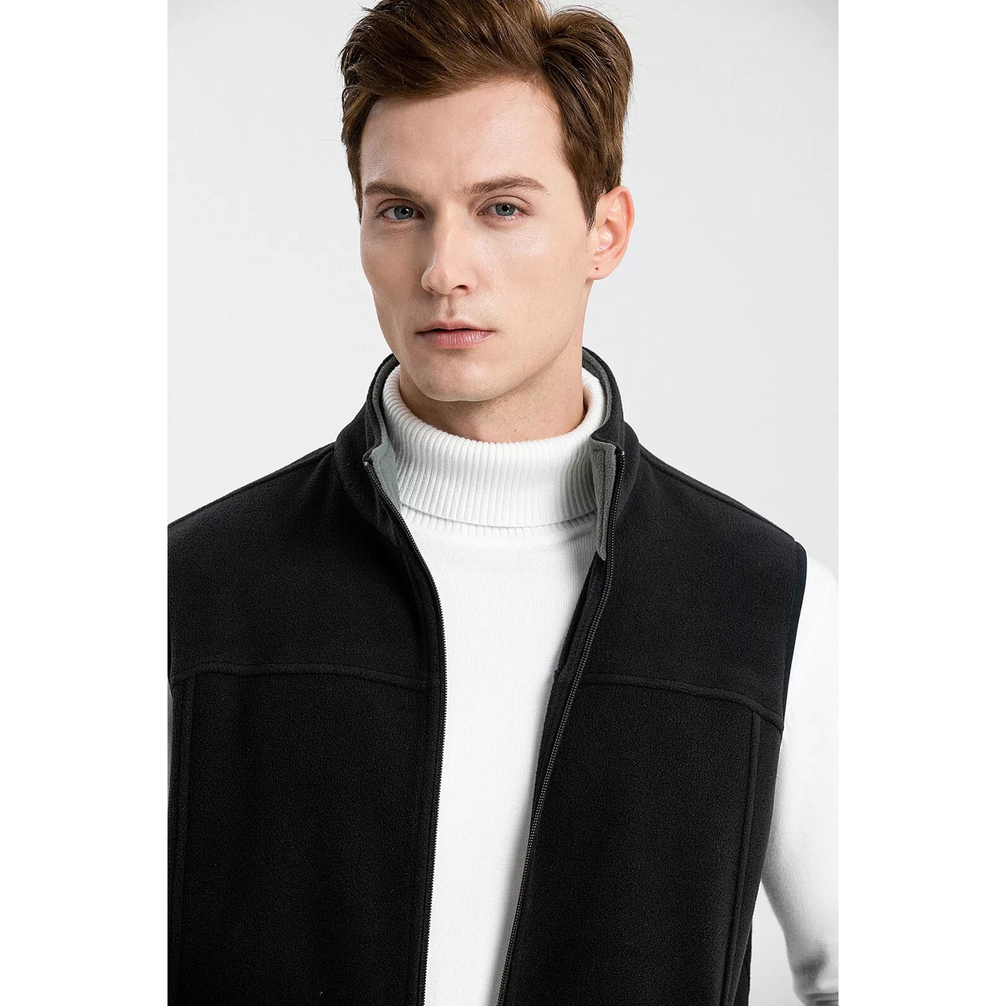 Unisex Soft Fleece Vest Medium Weight Sleeveless Outerwear