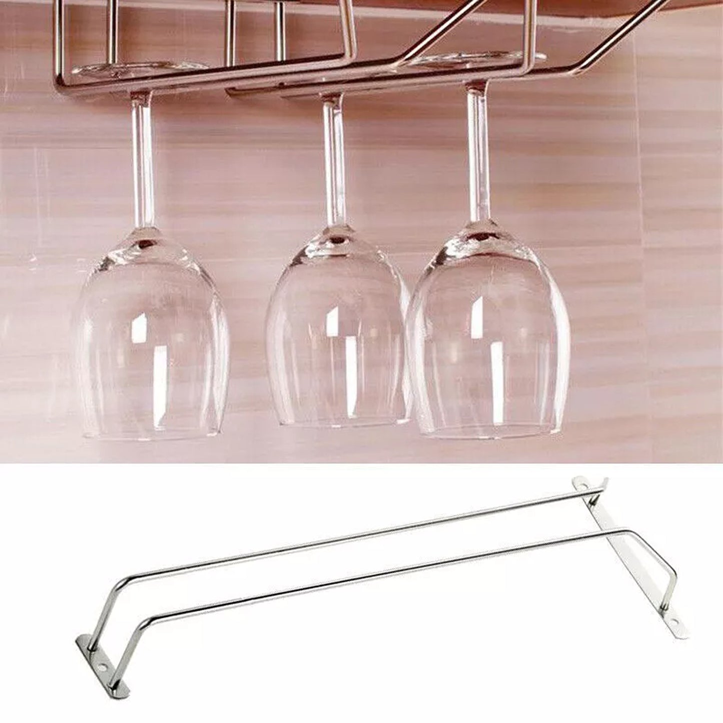 Bar Hanging Wine Glass Cup Holder Steel Wine Rack