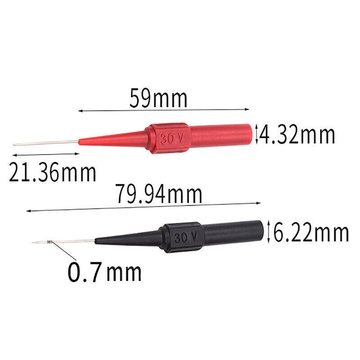 Multimeter Back Probe Test Leads Sharp Needle Micro Pin Kit