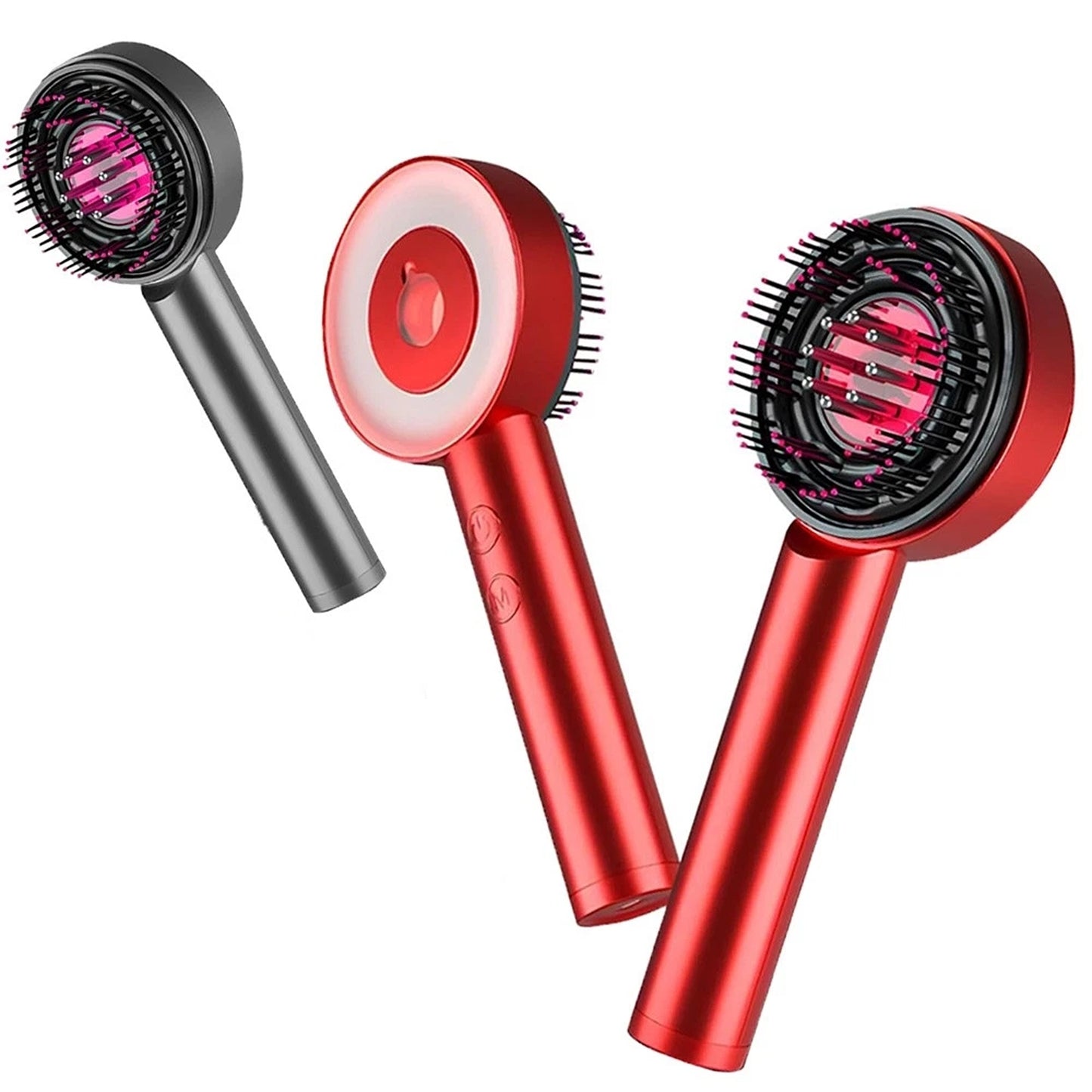 Electric Scalp Massage Comb with Red and Blue Light Therapy for Hair Care
