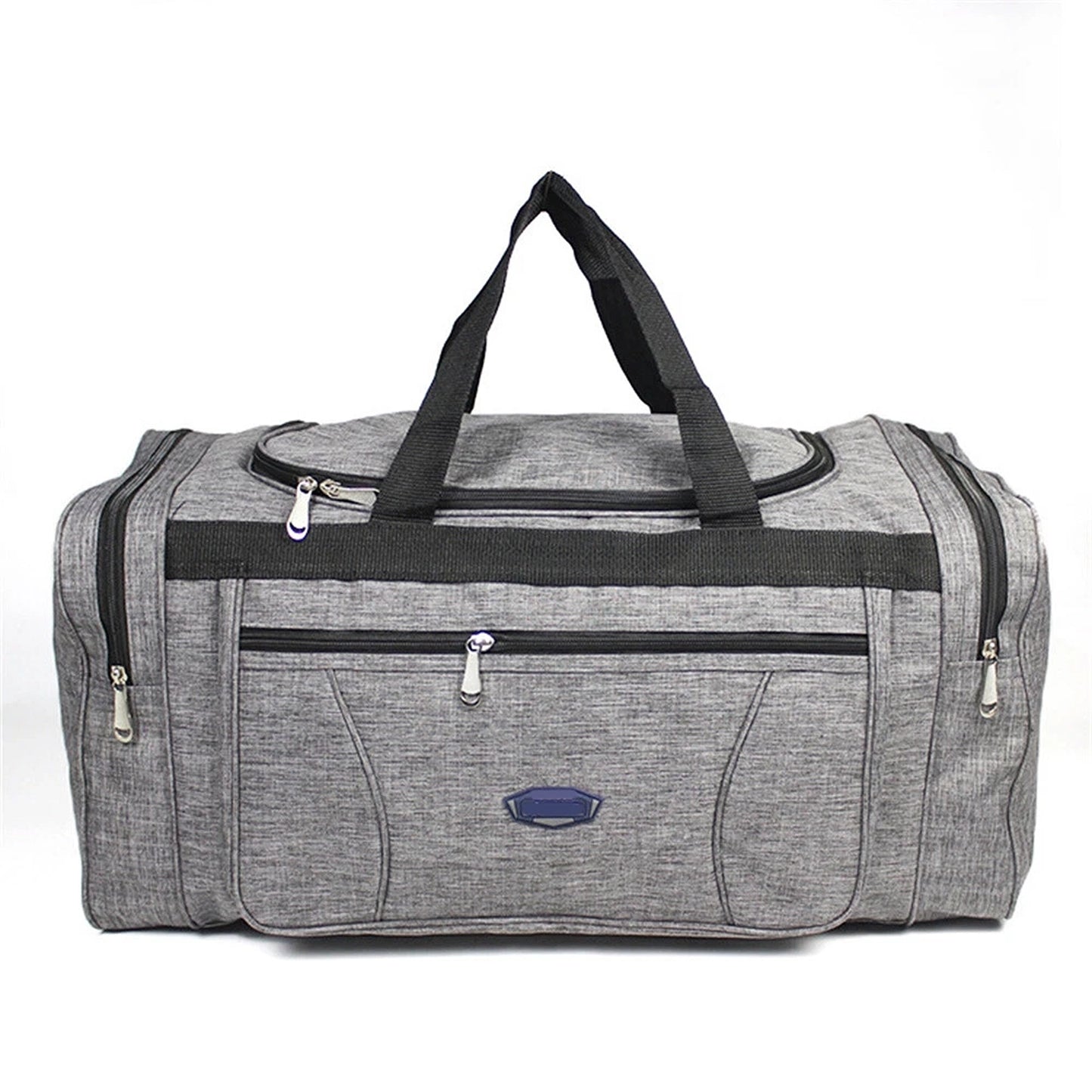 Grey Waterproof Oxford Travel Bag Large Capacity Sports Duffle Bag