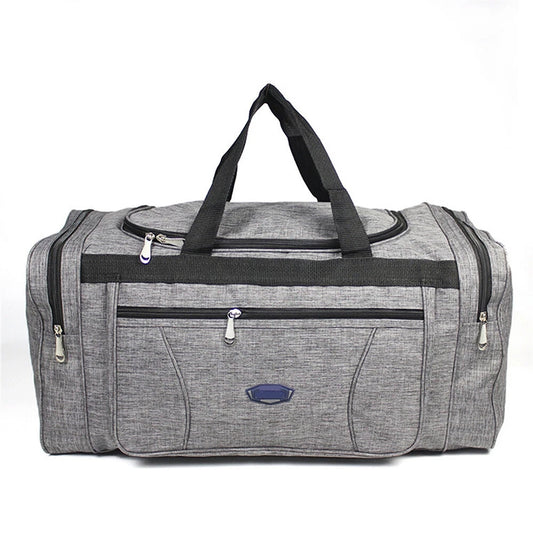 Grey Waterproof Oxford Travel Bag Large Capacity Sports Duffle Bag