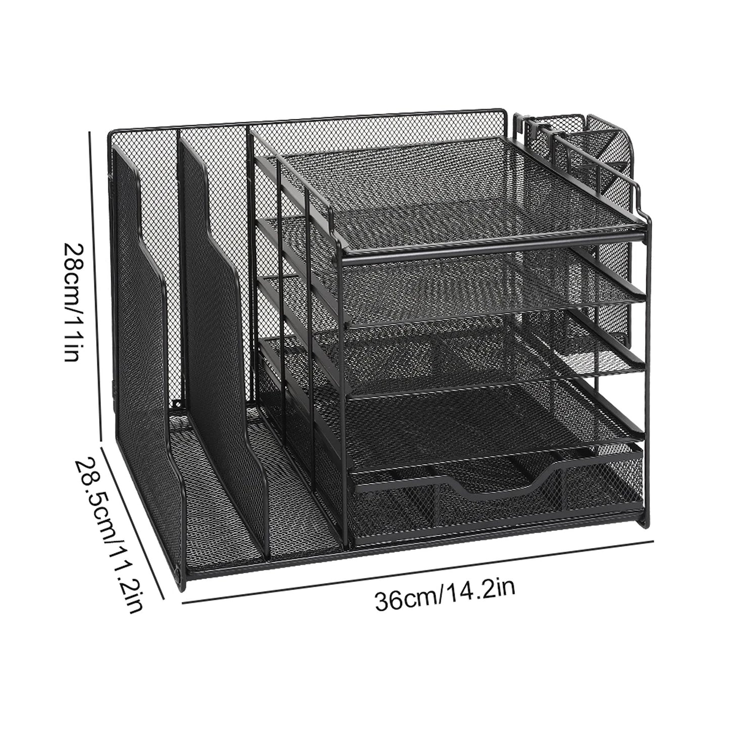 Desktop Document Organizer File Holder Paper Storage Rack Home Office Tray