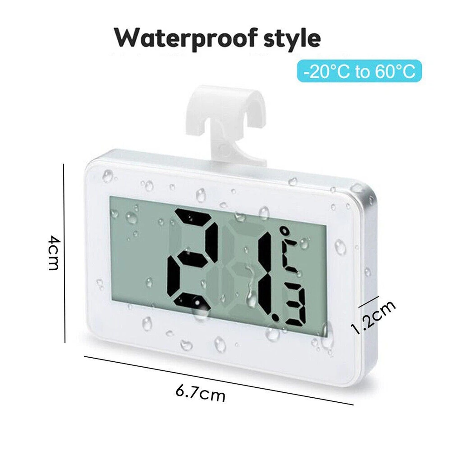 Digital Kitchen Thermometer Waterproof with Hook and Magnet