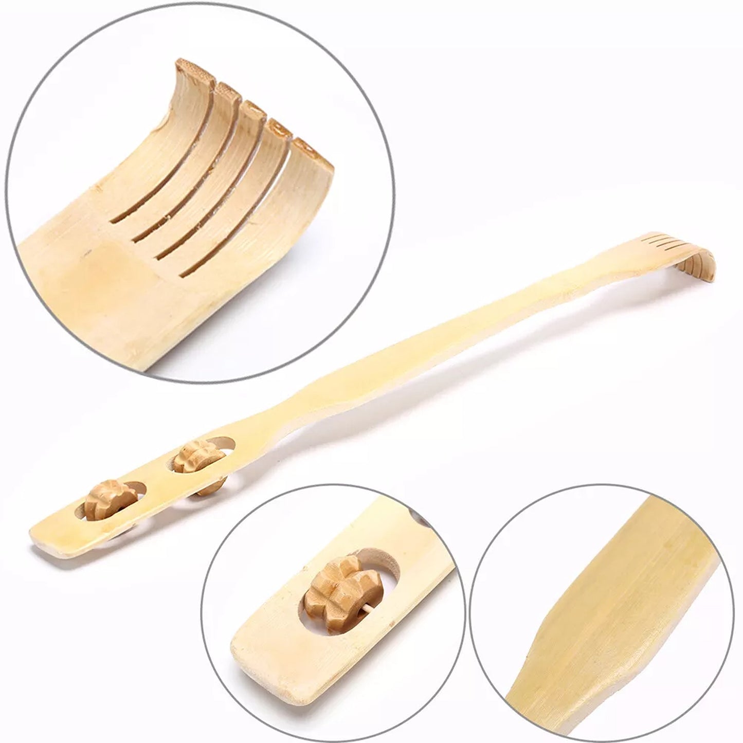 2pcs Wooden Back Scratcher with Long Handle for Body Massage