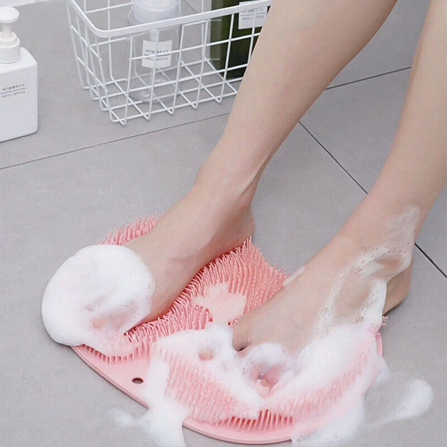 Foot and Back Scrubber Mat for Shower and Bath Exfoliating Pad