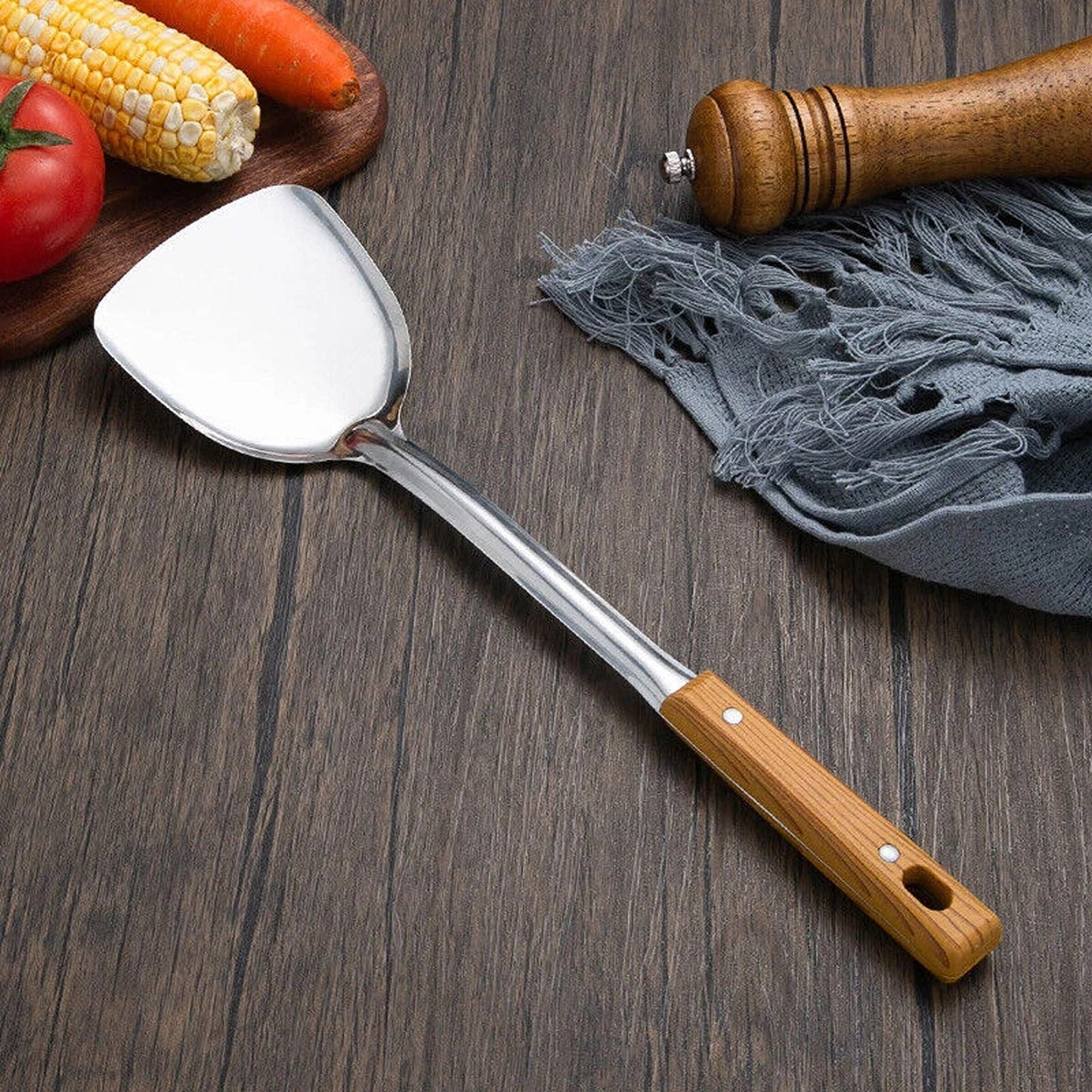 5 Piece Stainless Steel Cooking Utensil Set Great for Kitchen