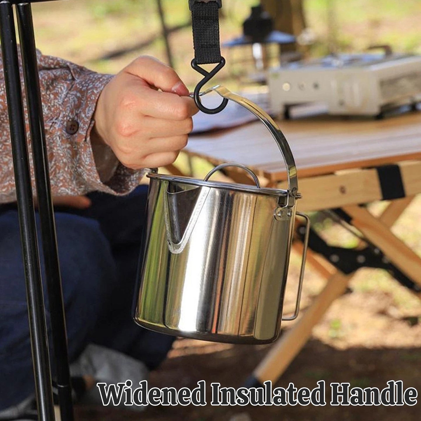 Camping Hanging Pot Portable Kettle Coffee Teapot