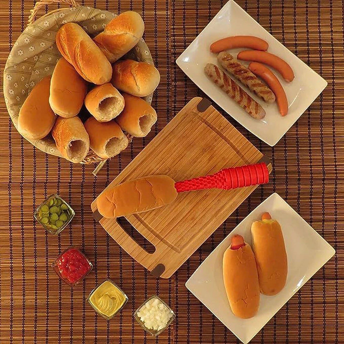 BBQ Hot Dog Bun Driller Leakproof Hotdog Tool