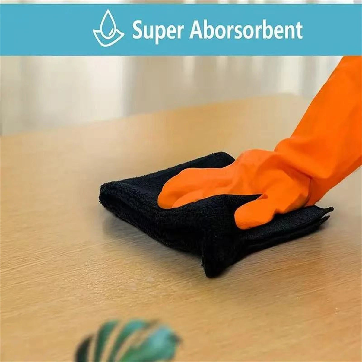 Microfiber Cleaning Cloths Towels Black 25x25cm 20 Pack