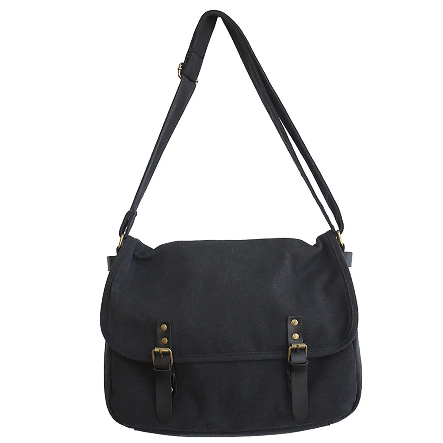 Canvas Shoulder Bag for Men Crossbody Messenger Travel Satchel Haversack