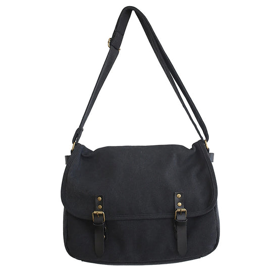 Canvas Shoulder Bag for Men Crossbody Messenger Travel Satchel Haversack