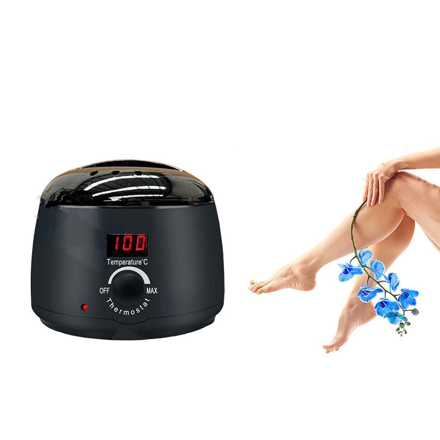 Hair Removal Wax Warmer Kit LED Paraffin Heater for Home & Salon Use