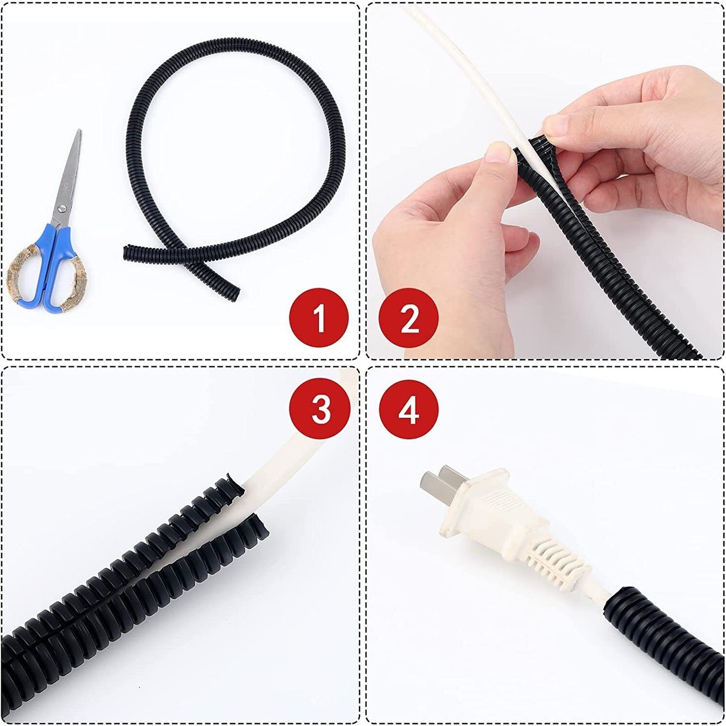 20mm Conduit Tubing Electrical Cable Protector Cord Cover Split Wire Loom