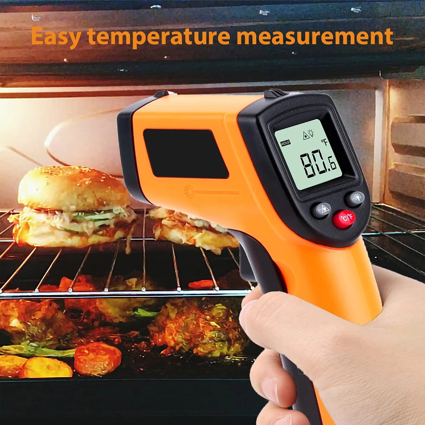 Digital Infrared Thermometer Non Contact Temperature Gun with LCD