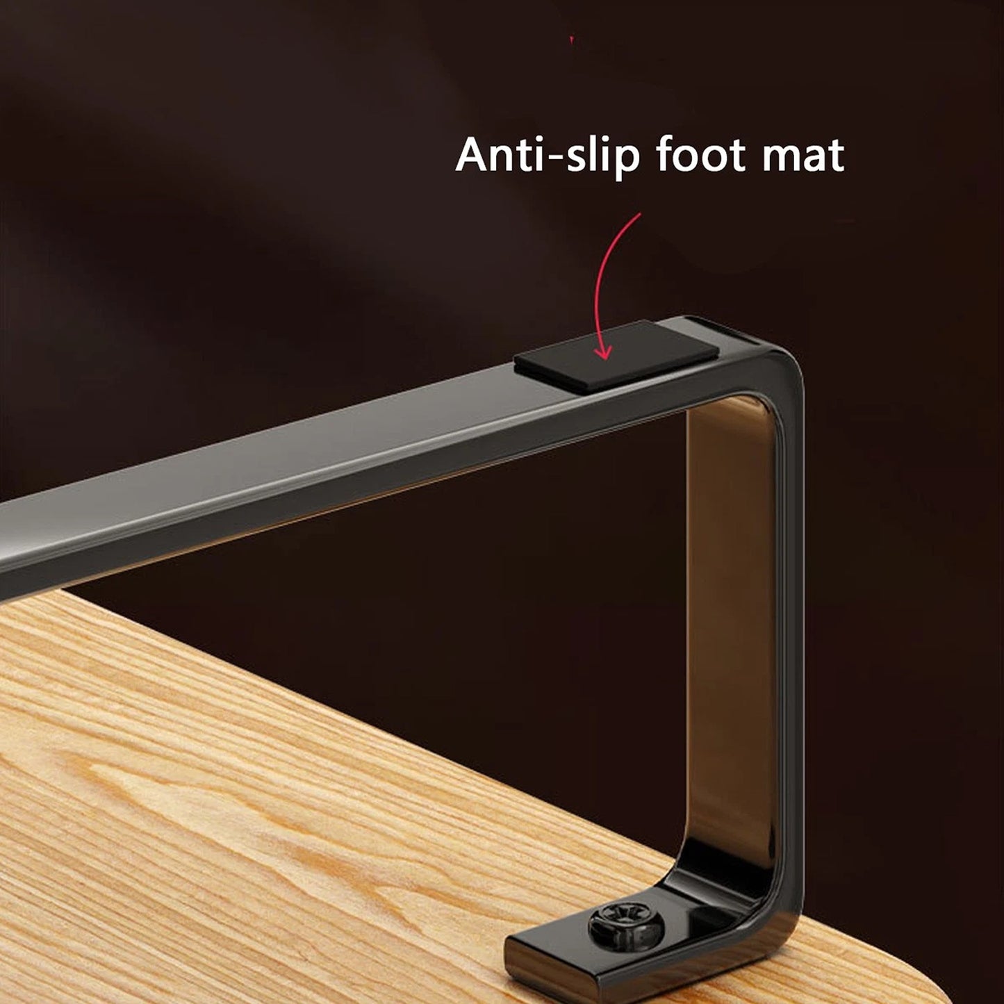Wood Monitor Riser Shelf for Improved Desk Organization