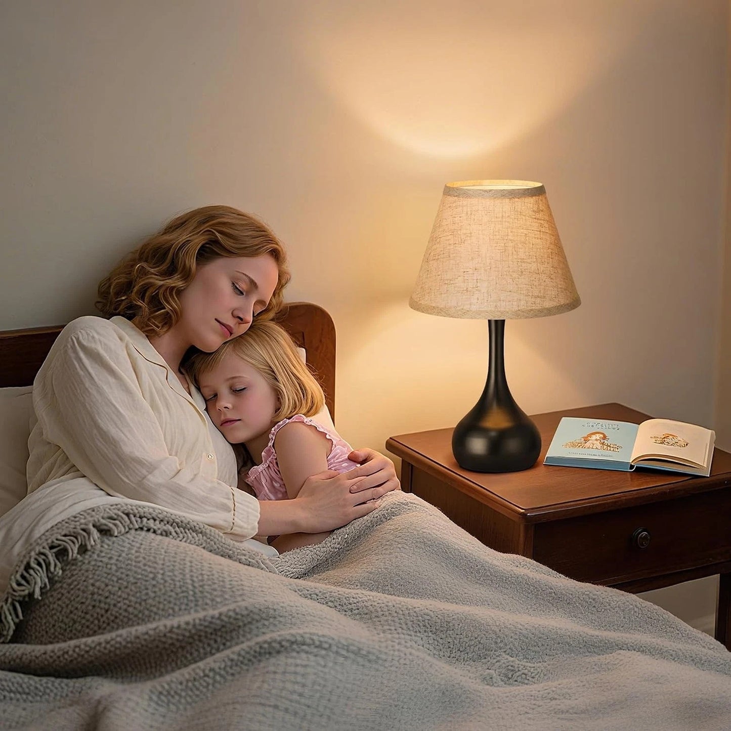 Touch Bedside Table Lamp with Three Way Dimmable Lighting