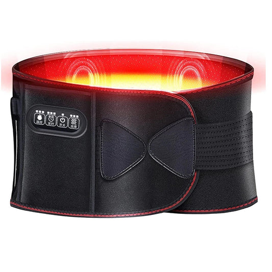 Electric Waist Vibration Massager with Heat and Support