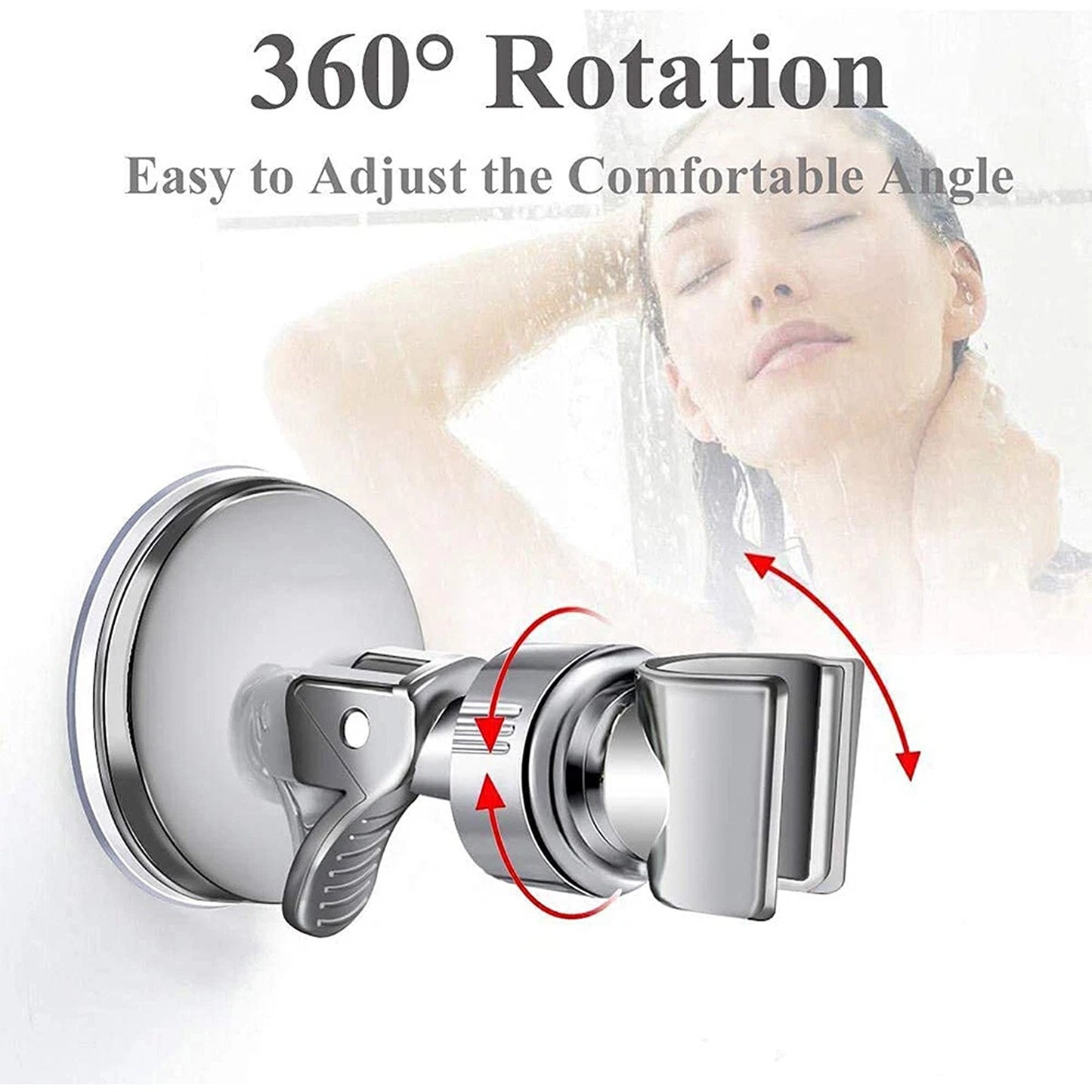 Adjustable Shower Head Holder Wall Mount Suction Bracket