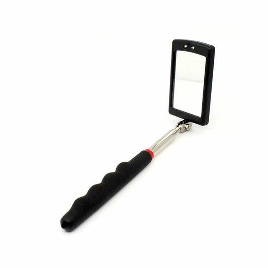 LED Inspection Mirror Extendable Telescopic Swivel Lighted Tool