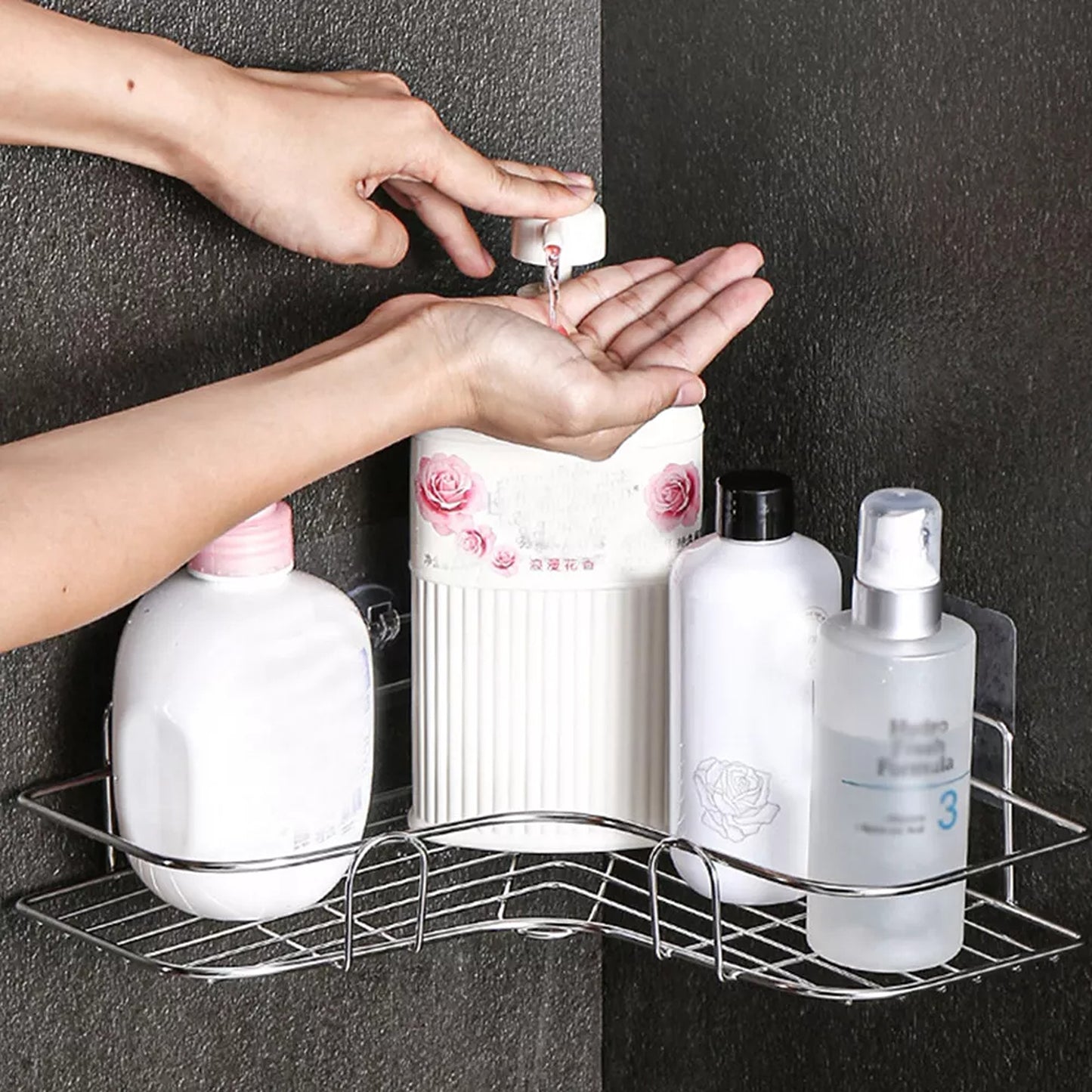 Stainless Steel Corner Shower Caddy Shelf Rack Organizer