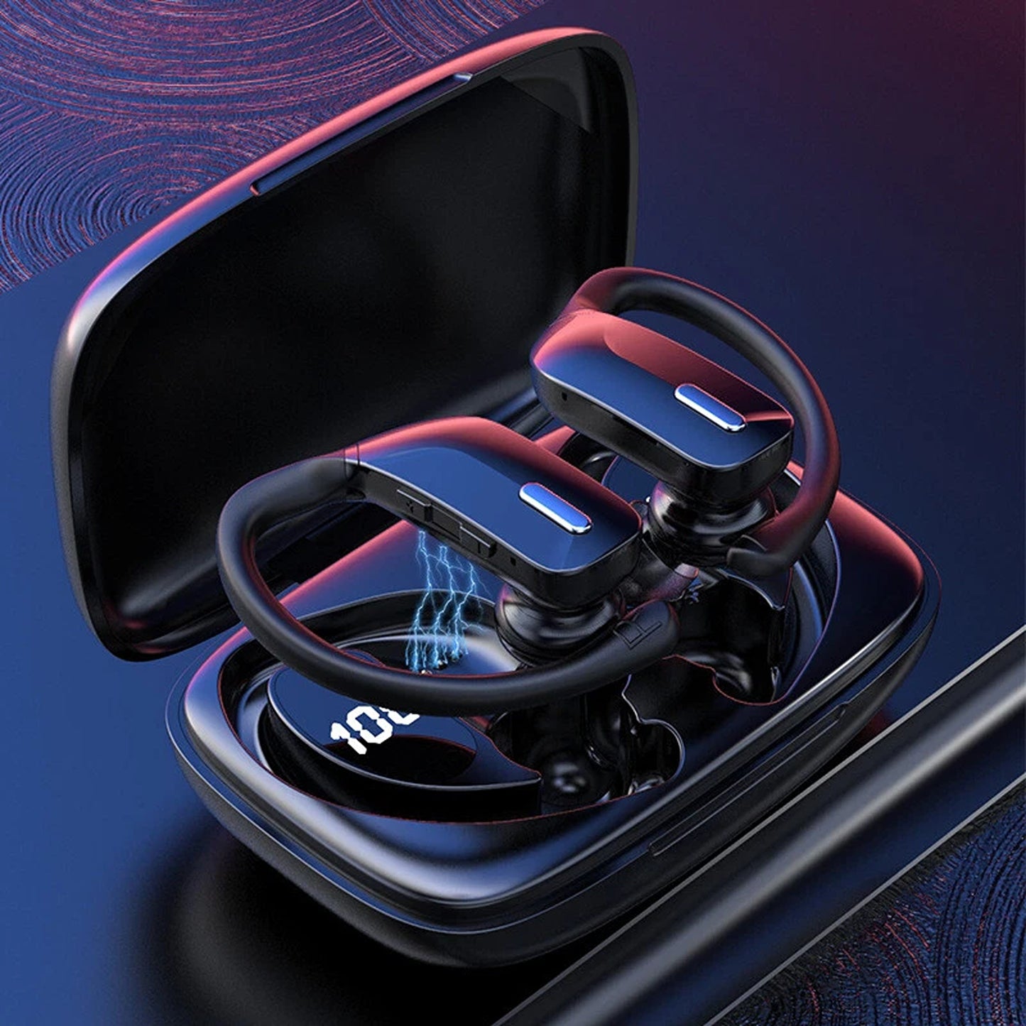Sweatproof Bluetooth Wireless Sports Earbuds with Mic