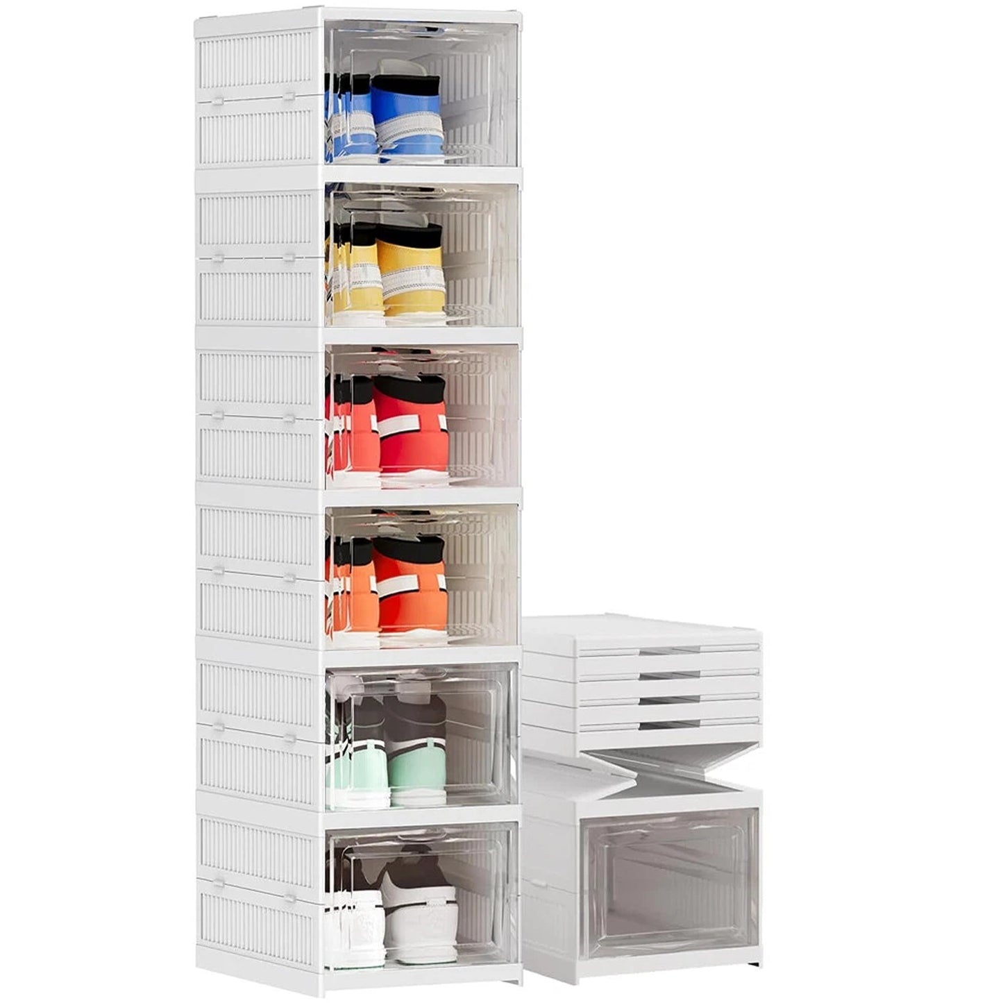 Foldable Shoe Organizer Stand 6 Tier Storage Rack For Shoes