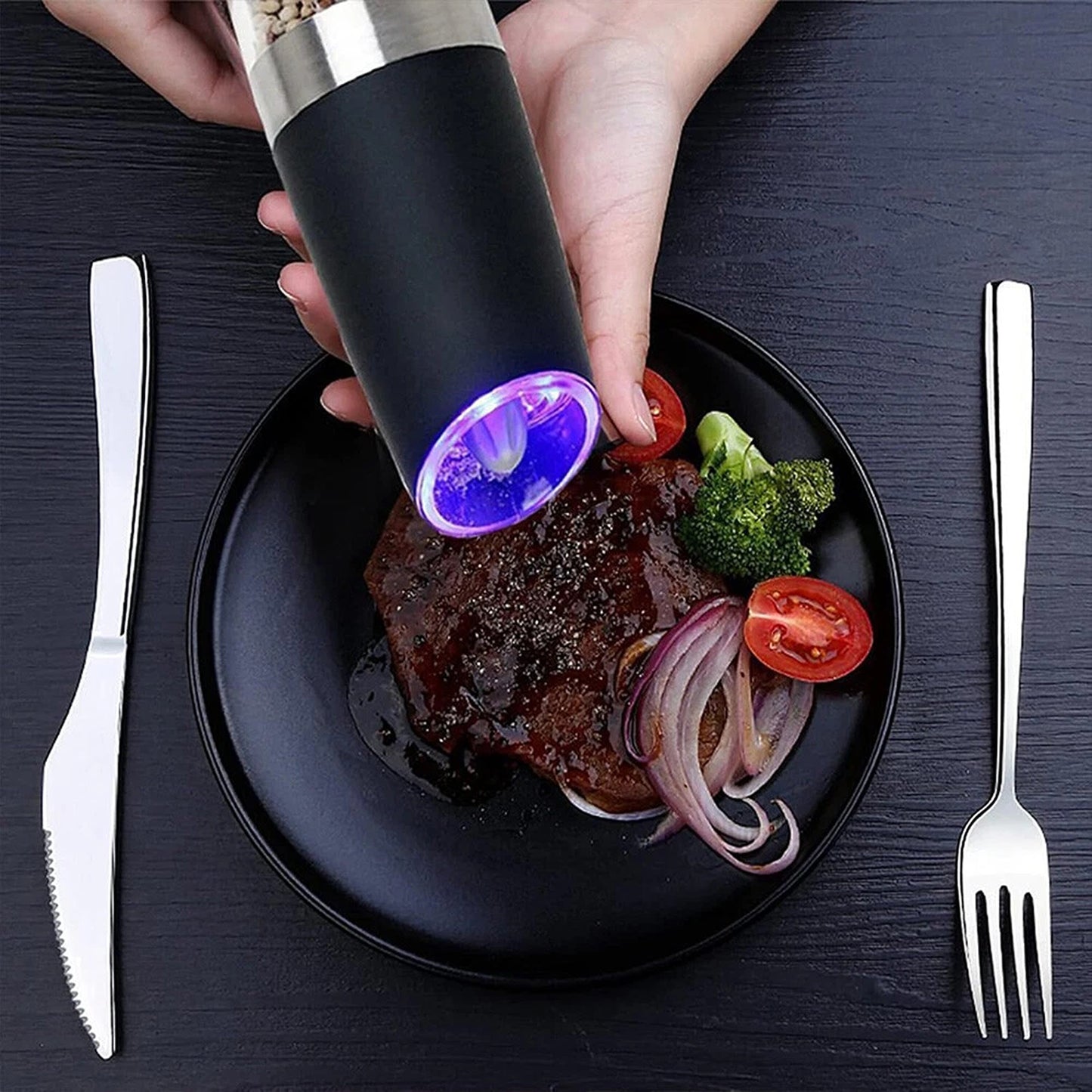 Gravity Electric Salt and Pepper Grinder Set 2 Pack