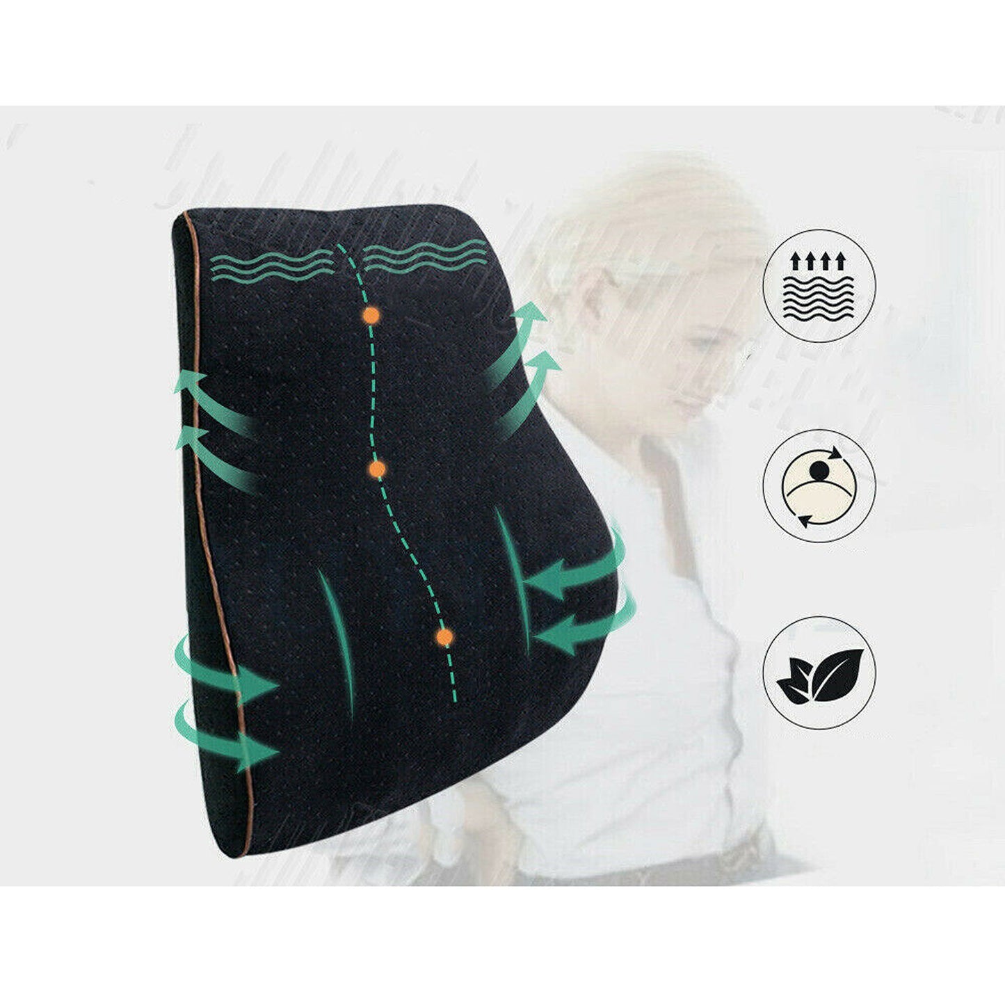 Lumbar Support Cushion with Memory Foam