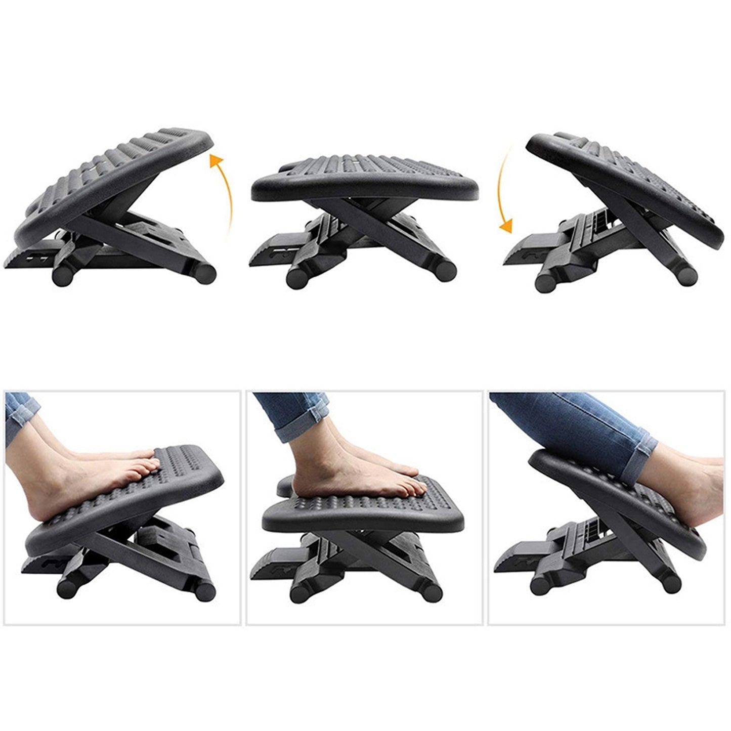 Adjustable Foot Rest Stool Office Computer Desk Footrest Comfort