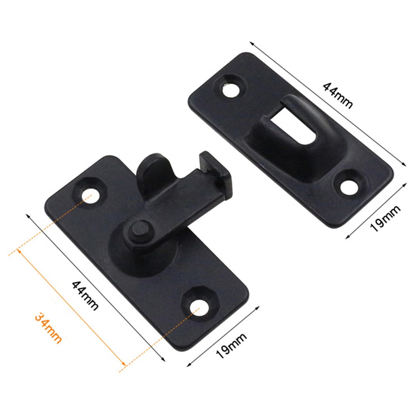 90 Degree Stainless Steel Sliding Door Lock with Latch
