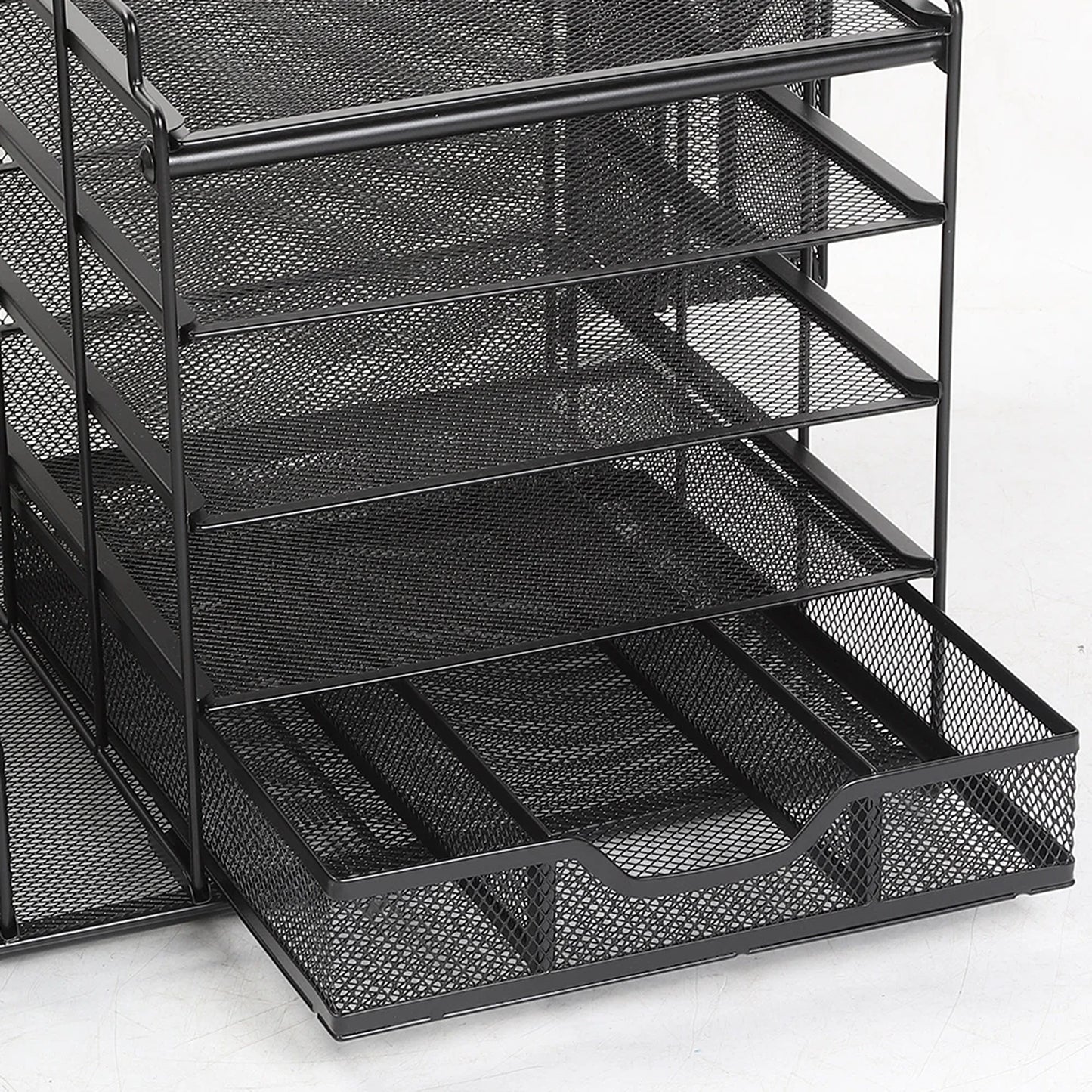 Desktop Document Organizer File Holder Paper Storage Rack Home Office Tray