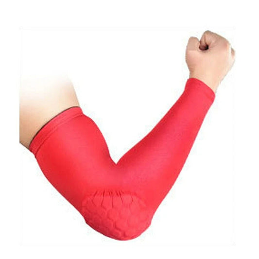 Red Sports Elbow Compression Sleeve Arm Guard Support