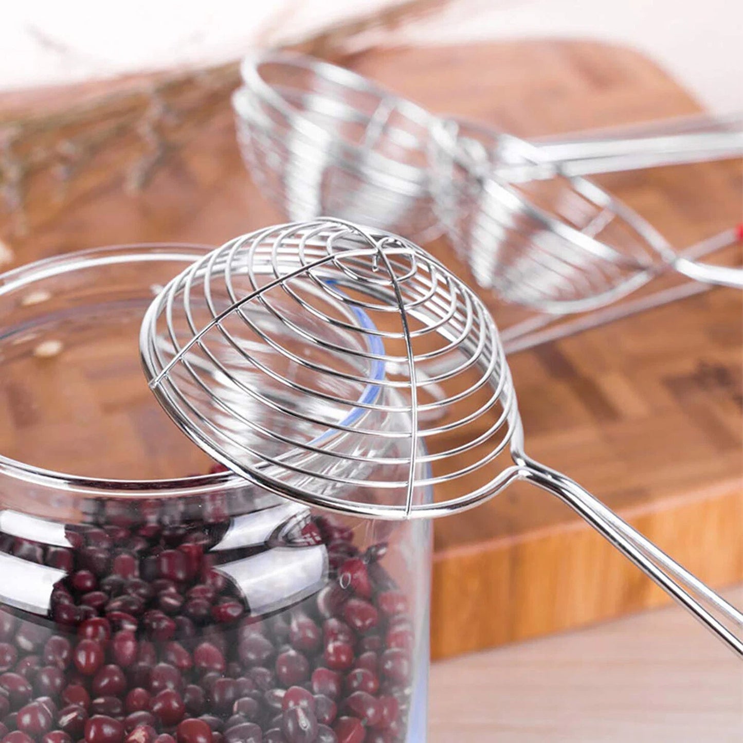 3x Kitchen Slotted Spoon Stainless Steel Filter Strainer for Cooking