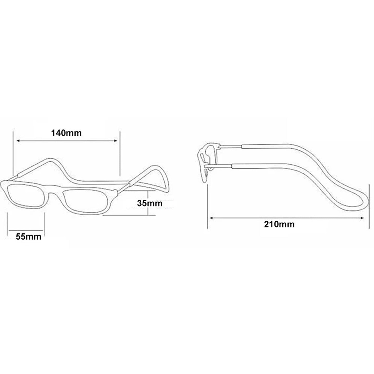 Magnetic Hanging Reading Glasses for Men and Women