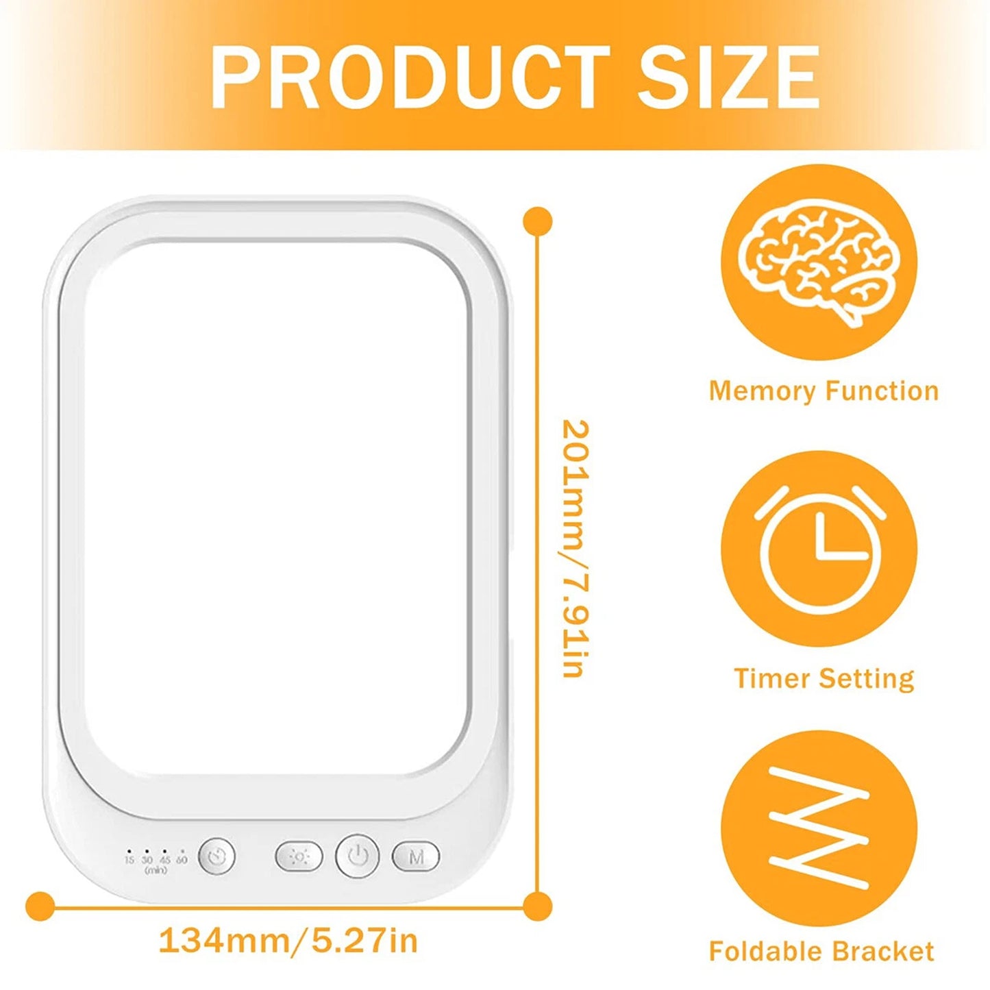 Slim Light Box for SAD Therapy 10000 Lux for Light Therapy Treatment