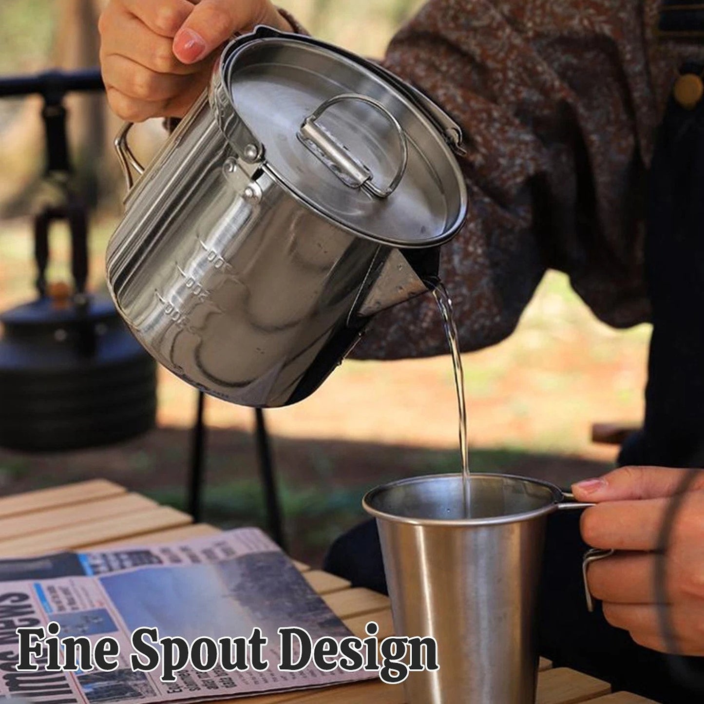 Camping Hanging Pot Portable Kettle Coffee Teapot