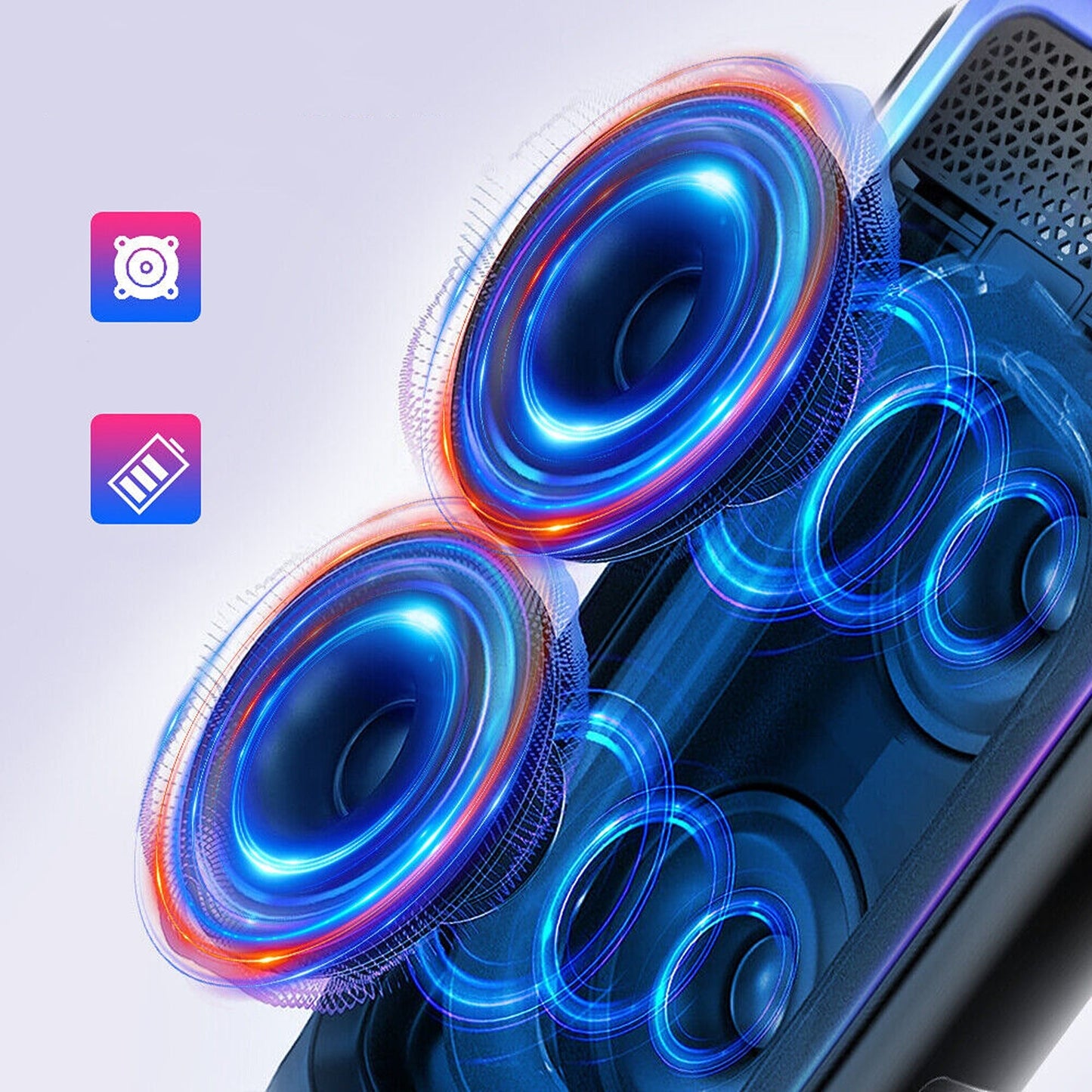 Party Bass RGB LED Karaoke Speaker