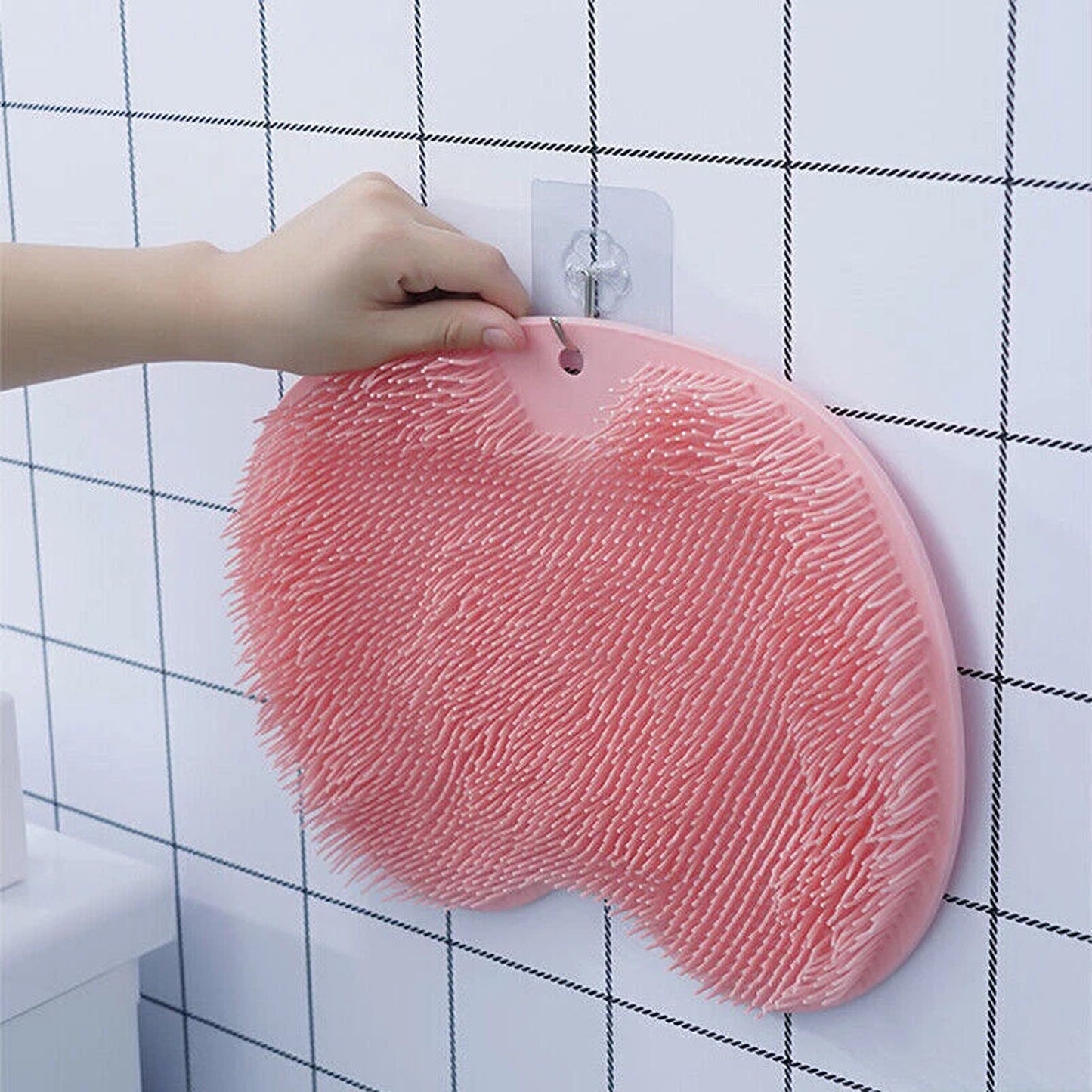 Foot and Back Scrubber Mat for Shower and Bath Exfoliating Pad