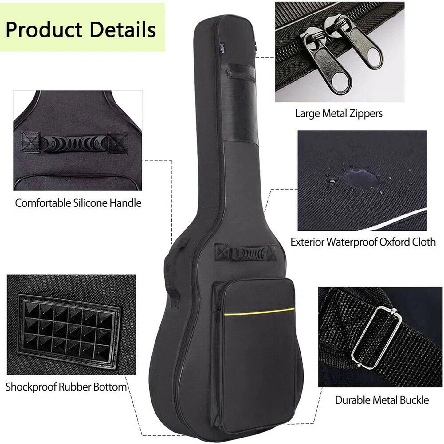 Guitar Bag Padded Gig Bag Double Strap Backpack