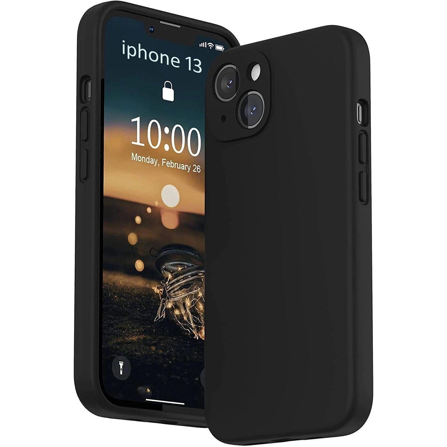 Black Silicone Protective Case for iPhone 17 16 15 14 13 12 11