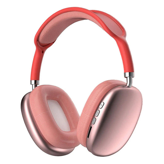 Red Wireless Bluetooth Noise Cancelling Over Ear Headphones