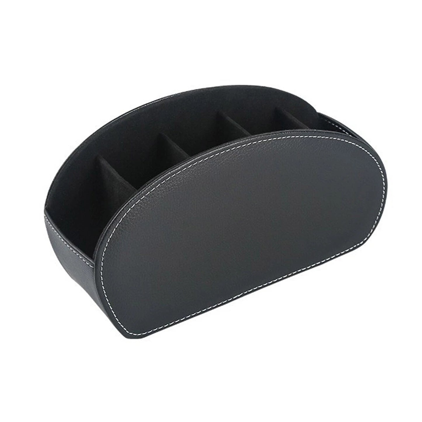PU Leather Desktop Organizer with Remote Control Holder