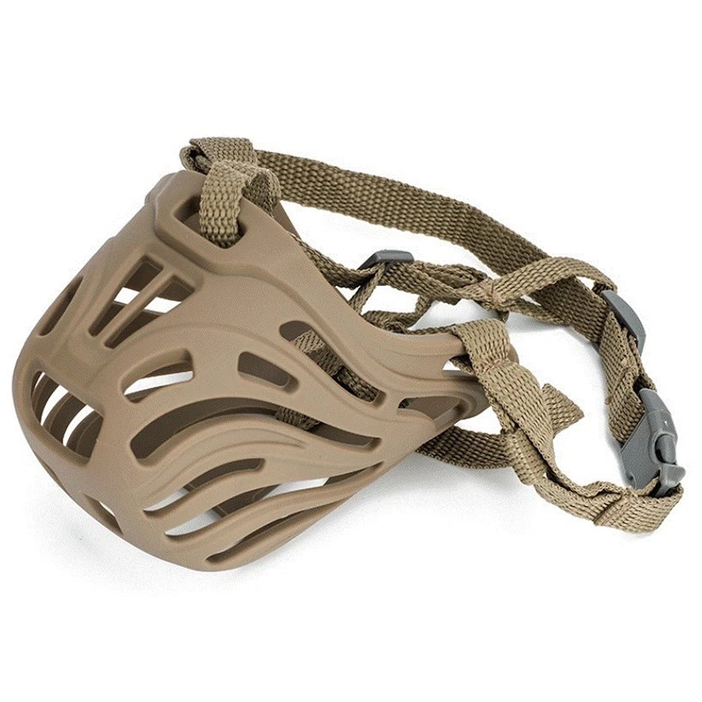Coffee Pet Dog Mouth Cover with Secure Adjustable Straps